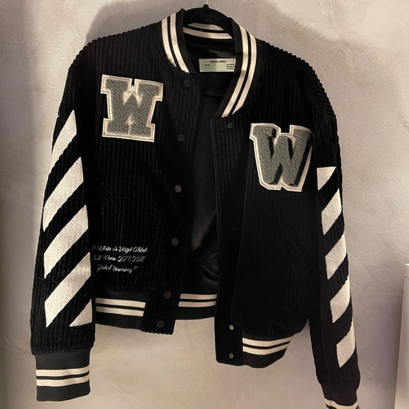 Off-White Black and White Varsity Jacket